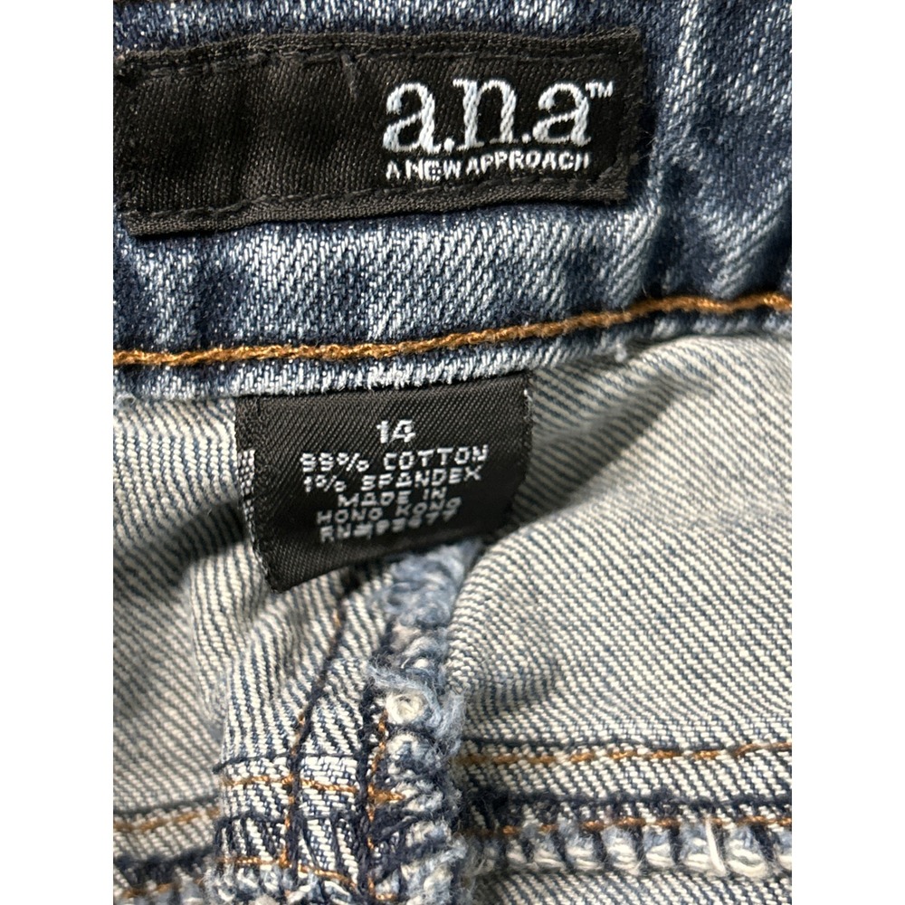 ANA A New Approach Womens Blue Wash Denim Jeans‎ Size 14 Straight Leg - Picture 2 of 6